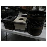 COLL. ORNATE WASTE BASKET & KLEENEX BOX HOLDER