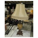 UNIQUE ORNATE TBL LAMP W/ SHADE