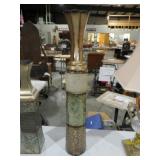 ORNATE TALL METAL VASE