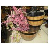 UNIQUE DECORATIVE BARREL FOUNTAIN W/ PUMP