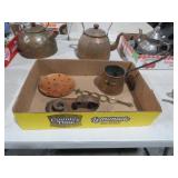 COLLECTION COPPER LADLE, CANDLE & MISC