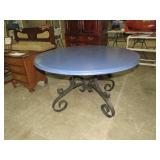 MID CENTURY STYLE METAL BASE RD TOP CENTER TBL