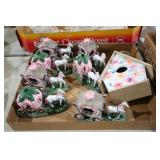 FAIRY GARDEN CARRIAGES & BIRDHOUSE
