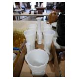 NICE COLLECTION OF MILK GLASS