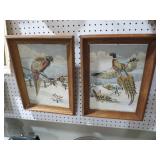 (2) 1960'S PAINT BY NUMBER PHEASANTS
