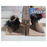 CERAMIC TEXTURES SHOE & PURSE BOOKENDS