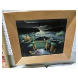 FRAMED ORIENTAL PC ON VELVET