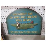 WOOD GOLF ADV. PLAQUE