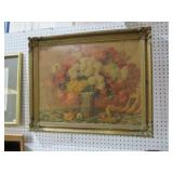 GOLD ORNATE FRAMED STILL LIFE ARTIST SIGNED PAINTI