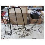 (3) ORNATE METAL EASELS