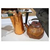 VTG COPPER KETTLE & COFFEE POT
