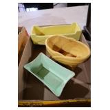 3 VTG PLANTERS - 1 HAS HAIRLINE CRACK