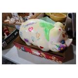 VTG CERAMIC HAND PAINTED PIG