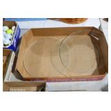 3 PCS. ROUND CUT GLASS