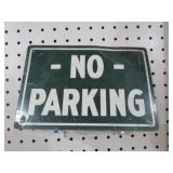 METAL NO PARKING SIGN