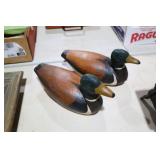 2 NICE VINTAGE WOODEN DUCK DECOYS