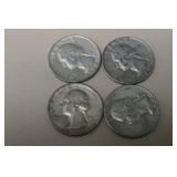 (2) 1964 P, (2) 1964 D WASH. QUARTERS 90%