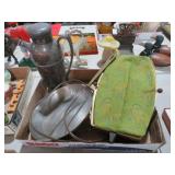 COLL. HOT TRAY , COPPER SKILLET & SILVERPL COFFEE