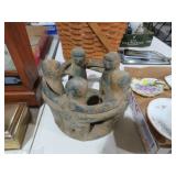 CIRCLE OF FRIENDS MEXICAN POTTERY CANDLEHOLDER