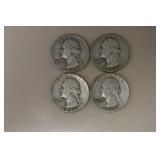 1945 S, 46 P/D/S WASHINGTON QUARTERS 90%