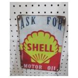 METAL SHELL MOTOR OIL ADV. SIGN