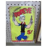 METAL DRINK POPEYE COLA  ADV. SIGN