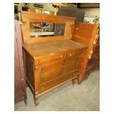 ANTIQUE TIGER OAK 3 DWR/2DR BUFFETT W/ FRAME