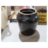 ANTIQUE BROWN CANNING CROCK
