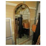 GOLD FRAMED BEVELED WALL MIRROR