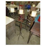 LARGE FORGED IRON CANDLEBRA