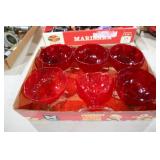 VINTAGE RUBY RED MORGANTOWN SHERBET GLASSES