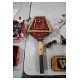 VINTAGE WILSON TENNIS RACKET W/ PLAID COVER DECOR