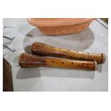 2 VINTAGE BEEHIVE BOBBINS