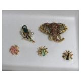 JEWELED ELEPHANT, PARROT & BEETLES