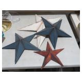 (4) METAL HANGING STARS