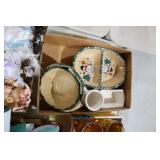 CHRISTMAS THEME POTTERY BOWLS, DIVIDED DISH, MISC