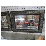 ORNATE FRAMED BEVELED WALL MIRROR