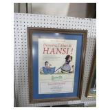 FRAMED FRENCH POSTER