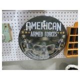 16' RD METAL AMERICAN ARMED FORCES SIGN