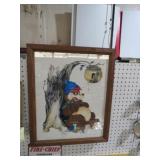 FRAMED VINTAGE HONEY BEAR PRINT