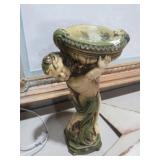 HEAVY RESIN CHERUB CANDLE HOLDER