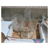 OIL LAMP AND GLASSWARE