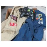 COLLECTION O FBOY SCOUT SHIRTS & GAME CONTROLLER