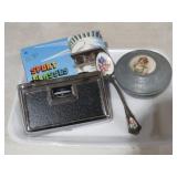 COLLECTION OF SPORTS GLASSES, DRESSER BOX, MISC