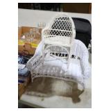 2 PCS WHITE WICKER DOLL FURNITURE