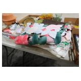 DOILIES, LINENS, QUILT PIECES, MISC