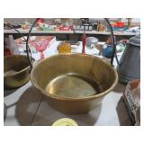 SOLID BRASS BUCKET WITH HANDLE