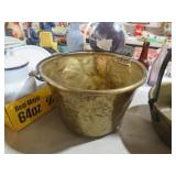 SOLID BRASS BUCKET WITH HANDLE