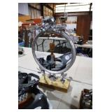 LARGE METAL FRAMED FLORAL MIRROR 20X13