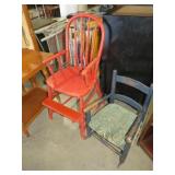 PRIMITIVE CHILDS/YOUTH CHAIRS IN OLD PAINT